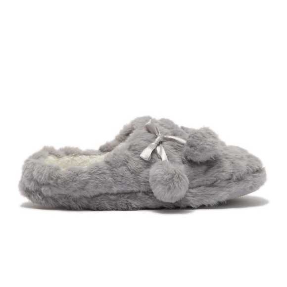 Jessica Simpson Shoes - Jessica Simpson gray fur slippers size Large NEW